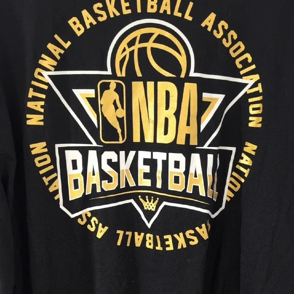 NBA Black Long Sleeve Tee with Crew Neck - Picture 5 of 11